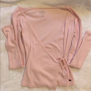 Light pink Hollister wrap top